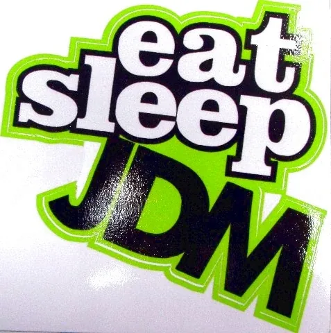 Круті наклейки на машину — Eat Sleep JDM (12.5х12.5 см)