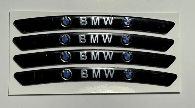 Наклейки на BMW — Емблема обода колеса BMW (на скотчі) 4шт чорні