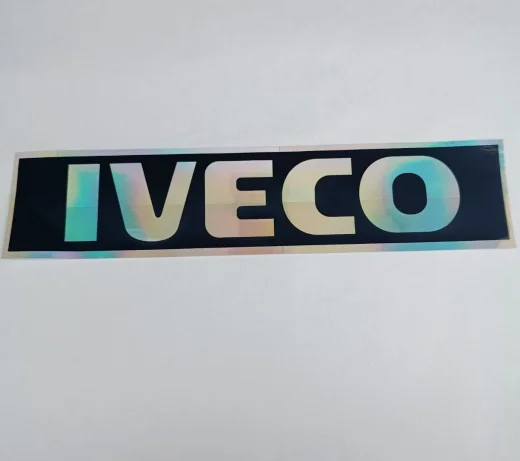 Наклейка виниловая IVECO голография (35х8 см) черная