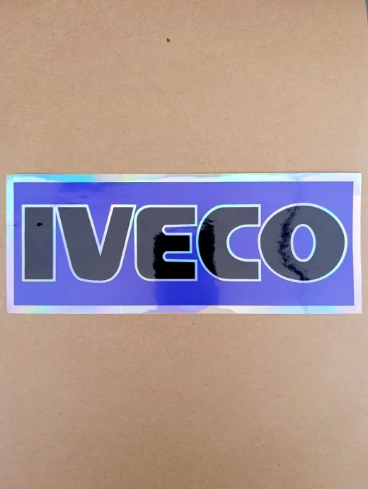 Наклейка виниловая IVECO голография (23х9 см) сиреневая