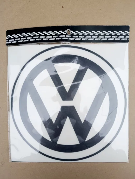 Наклейка вінілова Volkswagen (d19.5 см) 4шт. у комплекті чорна