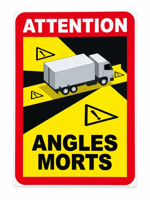 Наклейка виниловая Слепая зона (Angles Morts) (25х17см)