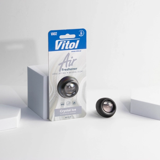 Ароматизатор воздуха гелевый на дефлектор Vitol Air Crystal Ice (Хрустальный лед)