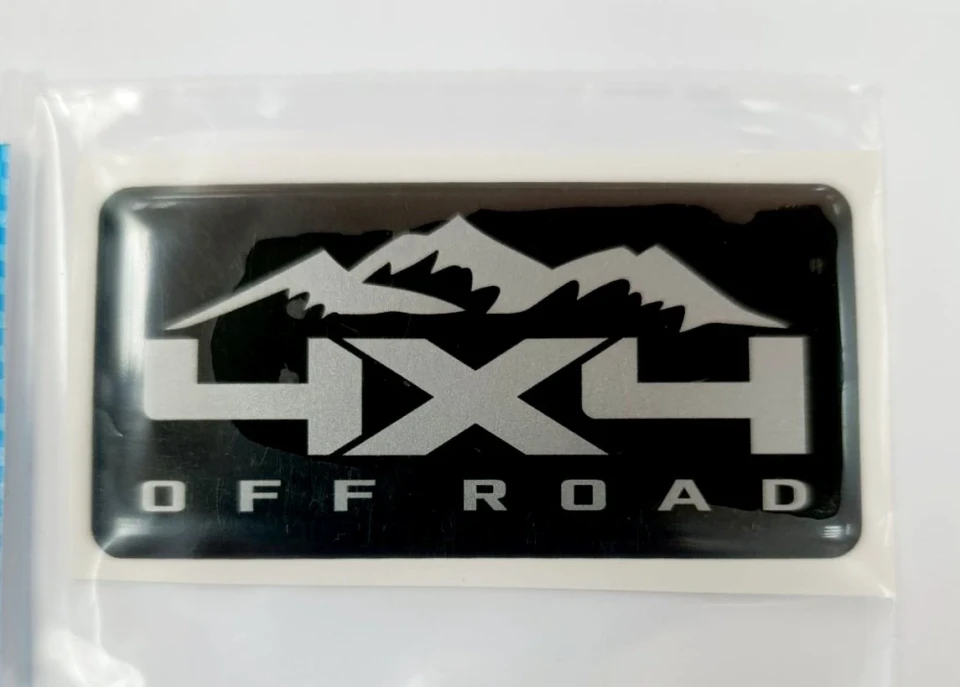 3D Наклейка силиконовая 4x4 Off-Road (7х3.5 см) черный