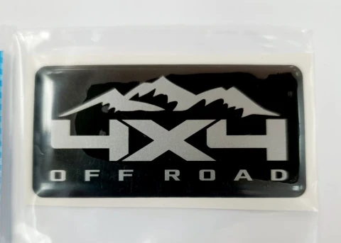 3D Наклейка силіконова 4x4 Off-Road (7х3.5 см) чорний