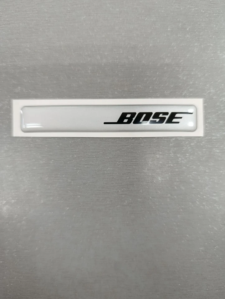 3D Наклейка силіконова Bose (8.2х1.2см)(силікон) сір-чорн