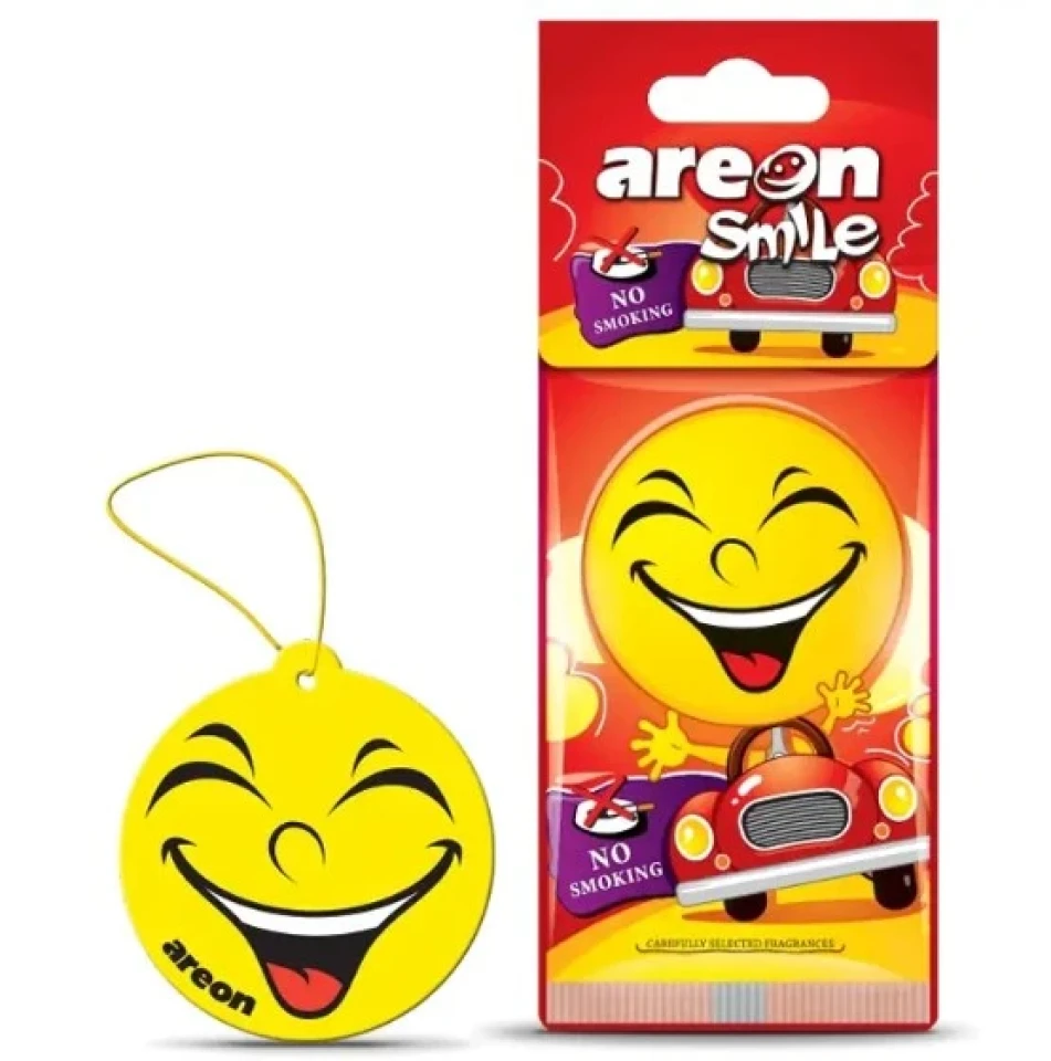 Ароматизатор воздуха подвесной елочка Areon SMILE DRY No Smoking (Антитабак)