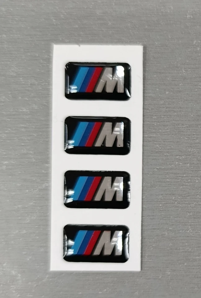3D Наклейка силіконова ///M на диски (1,7х1см) 4шт у комплекті