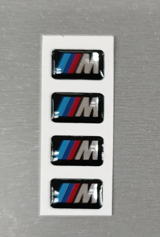 3D Наклейка силіконова ///M на диски (1,7х1см) 4шт у комплекті