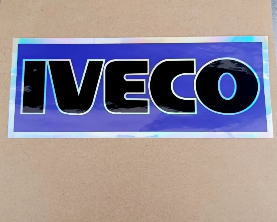 Наклейка виниловая IVECO голография (23х9 см) сиреневая