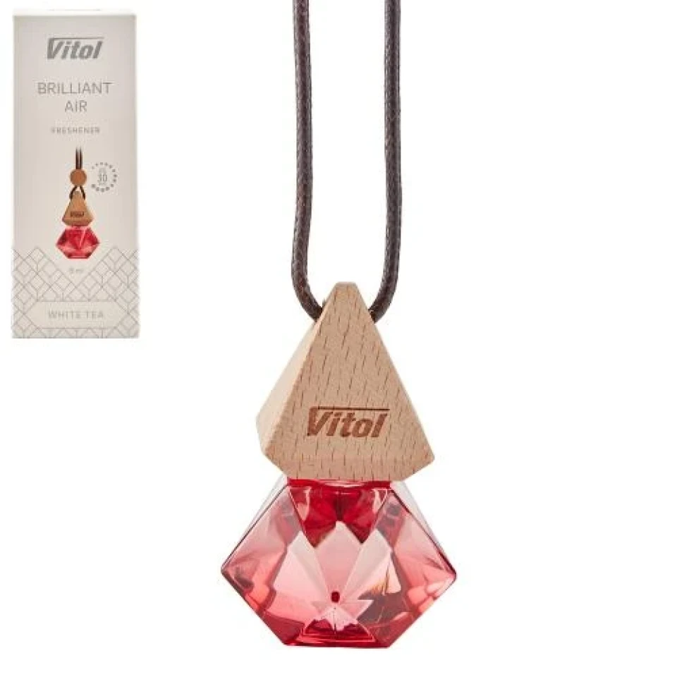 Ароматизатор воздуха жидкий подвесной Vitol Brilliant Air White Tea 8мл (Белый чай)