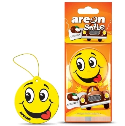 Ароматизатор повітря підвісний ялинка Areon SMILE DRY Coconut (Кокос)