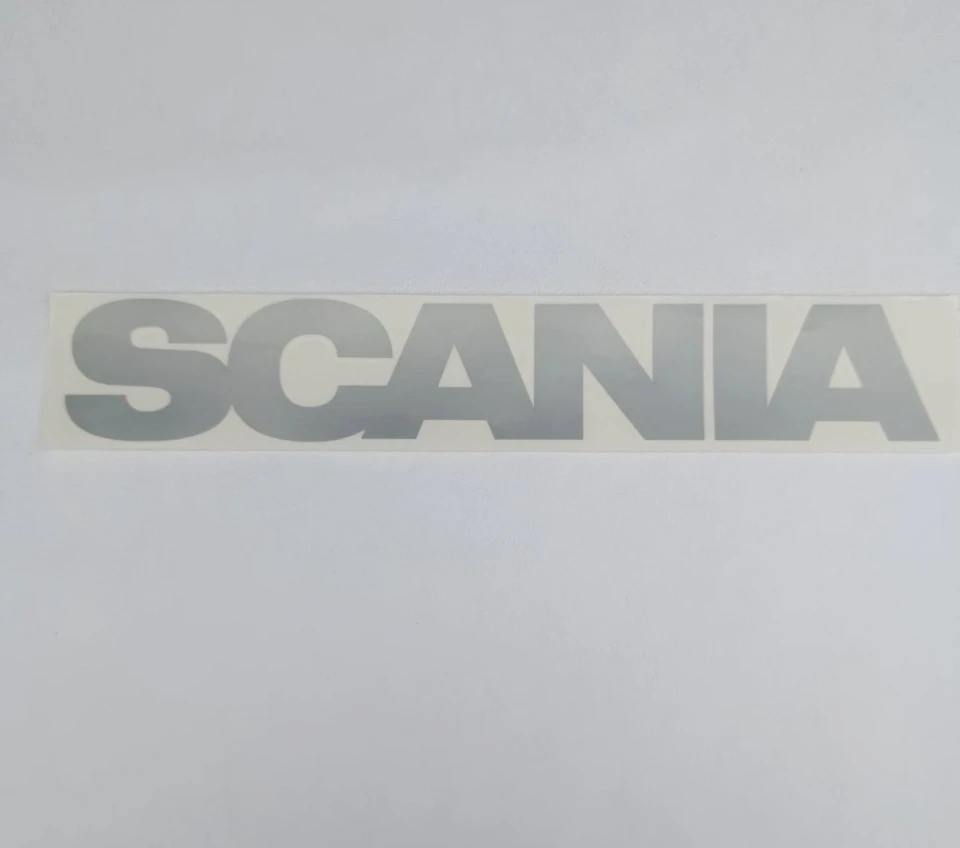 Наклейка виниловая SCANIA (30х5 см) серебриста