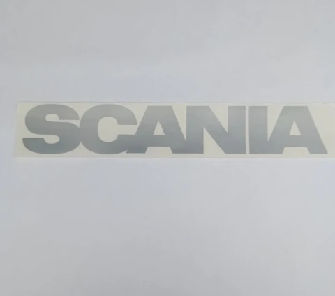 Наклейка виниловая SCANIA (30х5 см) серебриста