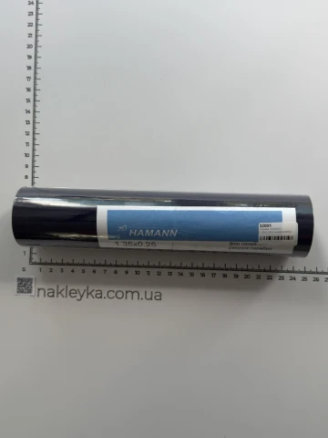 Наклейка вінілова на лобове скло HAMANN (135х25 см) синьо-срібляста