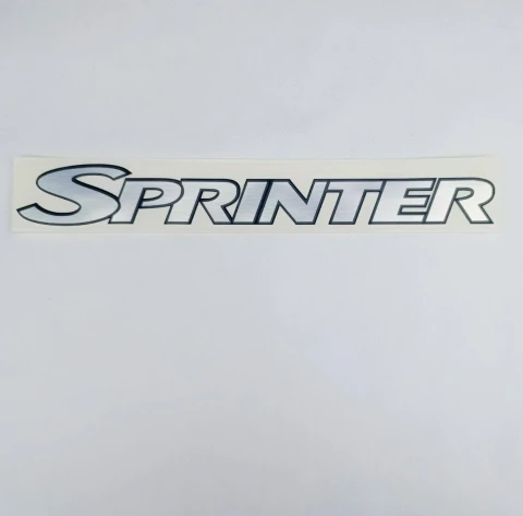 Наклейка виниловая эмблема SPRINTER (30х4см) хром с черной окантовкой