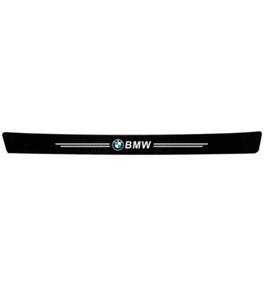 Наклейка вінілова Захисна плівка на поріг багажника BMW карбон 1 шт (90х7 см)