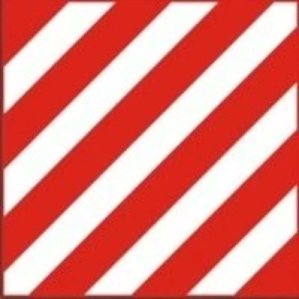 Наклейка вінілова Знак Негабаритний вантаж (40х40 см) червоно-біла
