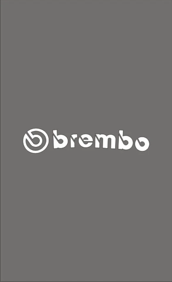 Наклейка вінілова Brembo (10х2.4 см) біла