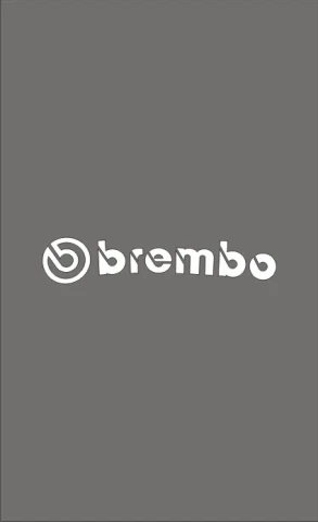 Наклейка вінілова Brembo (10х2.4 см) біла