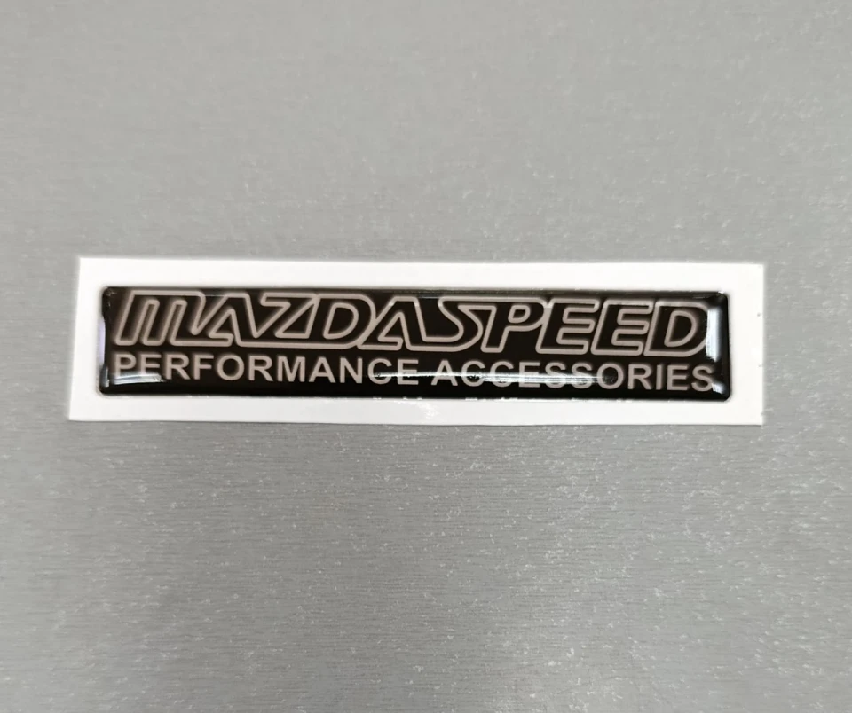 3D Наклейка силіконова MAZDASPEED (11,5х2 см) чорна з хромом