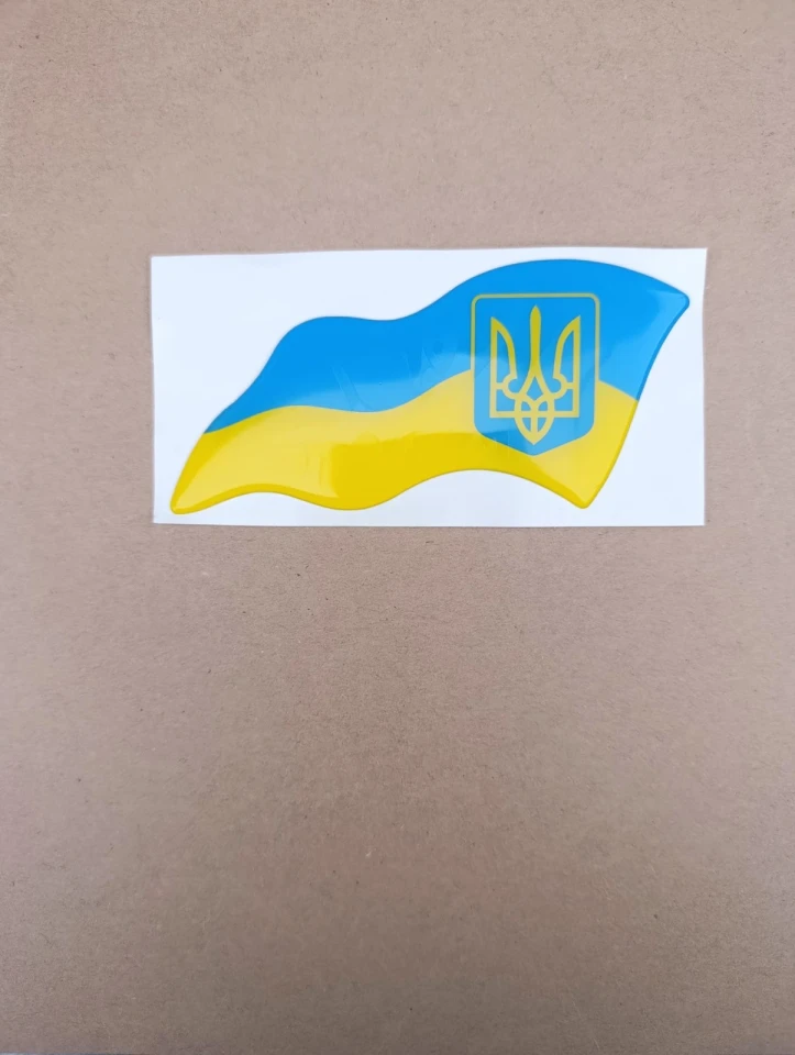 3D Наклейка силіконова прапор України (9х4,5 см) правий