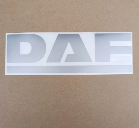 Наклейка вінілова DAF (16x5 см) срібло
