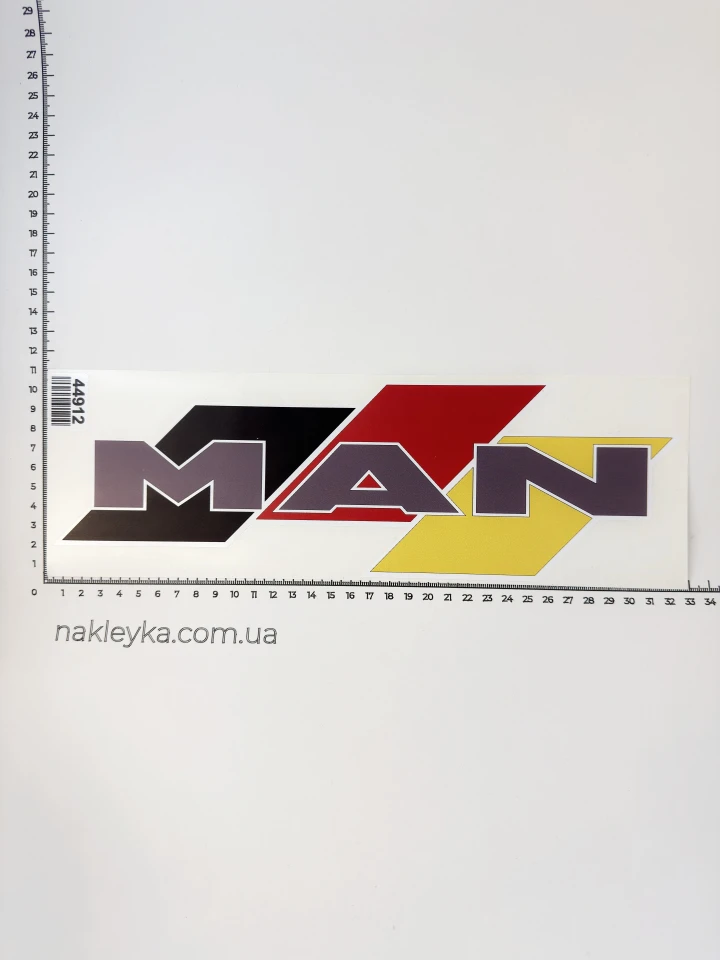 Наклейка виниловая MAN на флаге (32х10 см) цветной