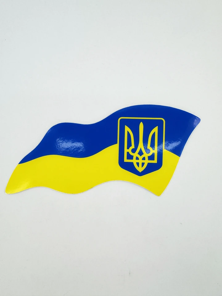 Наклейка виниловая Флаг Украины (17х8 см) правый