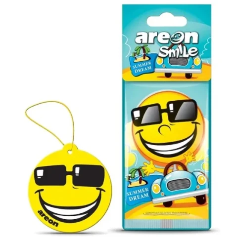 Ароматизатор повітря підвісний ялинка Areon SMILE DRY Summer Dream (Літня Мрія)