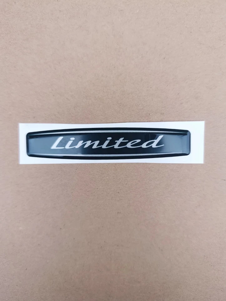 3D Наклейка силіконова Limited (8,5х1,6 см) чорна з сірим