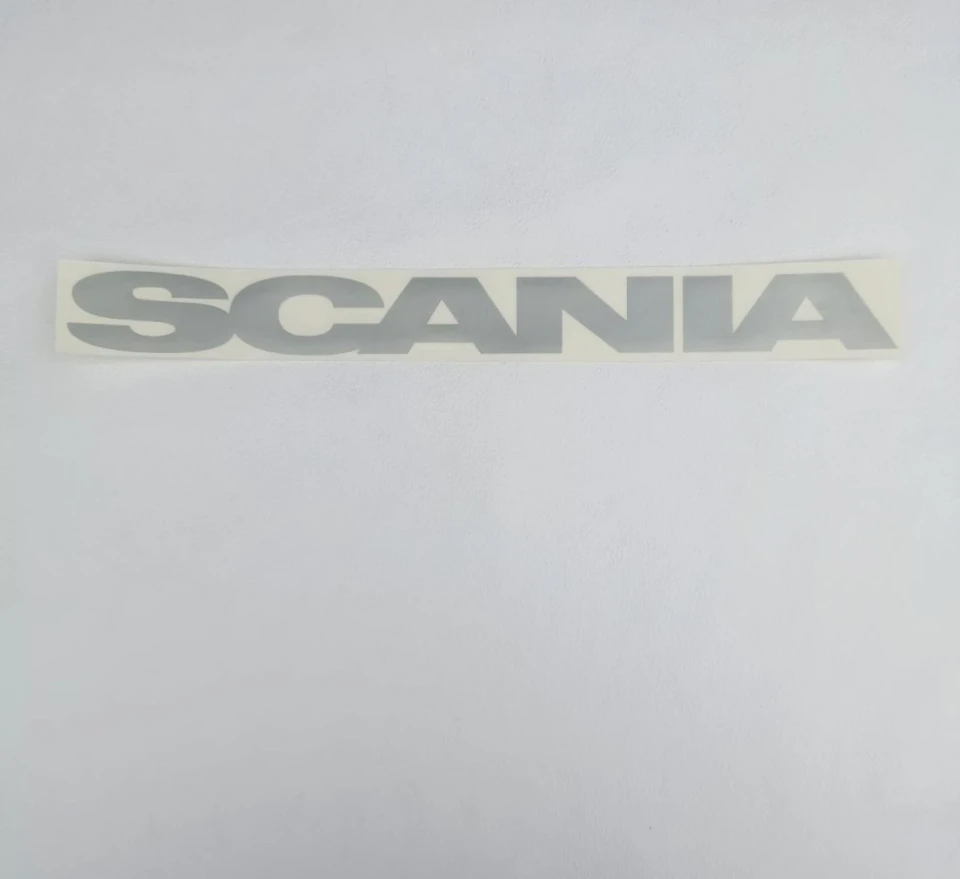 Наклейка виниловая SCANIA (3х30 см) серебро
