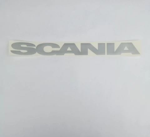 Наклейка виниловая SCANIA (3х30 см) серебро