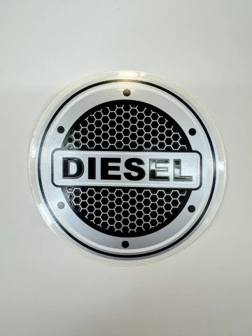 Наклейка вінілова на лючок бензобака DIESEL(діаметр 10 см)