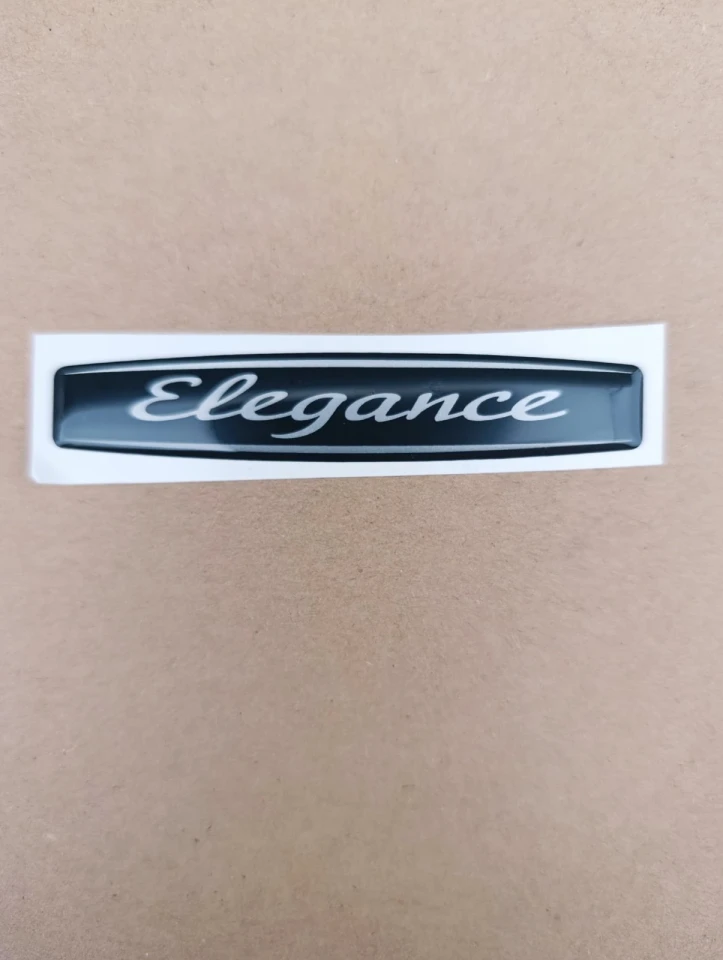 3D Наклейка силиконовая Elegance (8,5х1,6 см) черная с серым