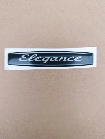 3D Наклейка силиконовая Elegance (8,5х1,6 см) черная с серым