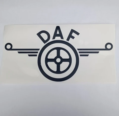 Наклейка вінілова DAF колесо (36.5x19.5 см) чорна