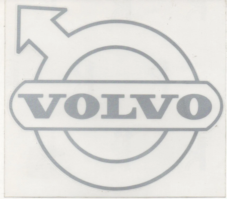 Наклейка виниловая VOLVO (14,5х12,5 см) серебристый контур