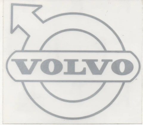 Наклейка виниловая VOLVO (14,5х12,5 см) серебристый контур