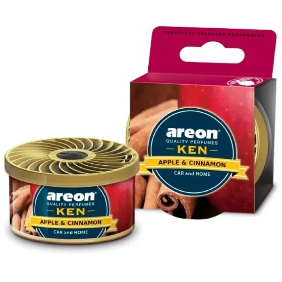 Ароматизатор воздуха ароматическая банка Areon KEN Apple & Cinnamon (Яблоко и Корица)
