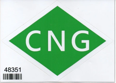 Наклейка виниловая CNG (15х11 см) для транспортных средств, работающих на сжатом метане