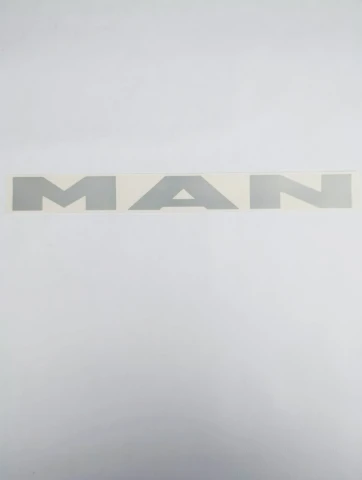 Наклейка вінілова MAN (3x30 см.) срібло