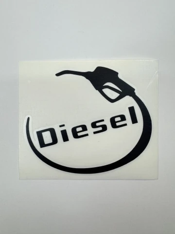 Наклейка вінілова Diesel + шланг с пістолетом (11х9,5 см) чорний
