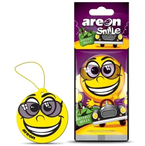 Ароматизатор повітря підвісний ялинка Areon SMILE DRY Beverly Hills (Беверлі-Хіллз)