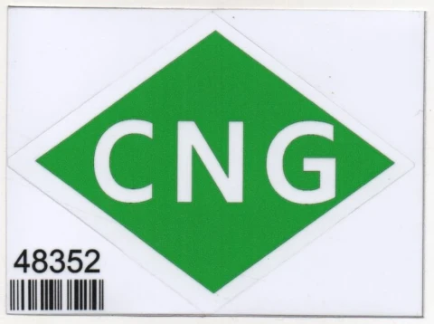 Наклейка вінілова CNG (11х8 см) для транспортних засобів, що працюють на стиснутому метані