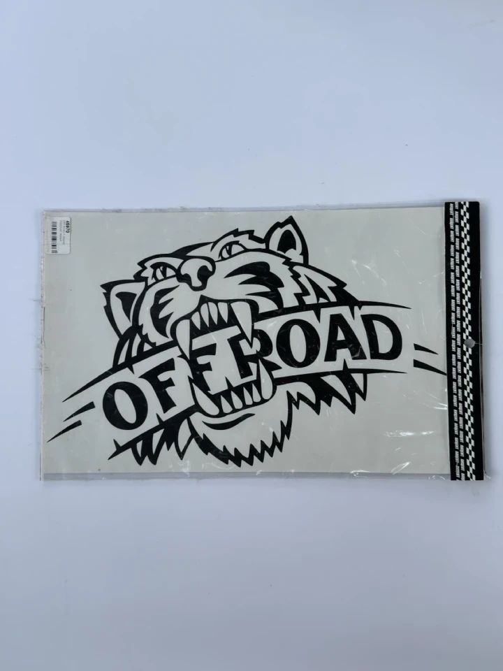 Наклейка вінілова OFF ROAD + Хижак (32х20 см) чорний