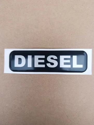 3D Наклейка силіконова DIESEL (9,6х2.6 см) чорний