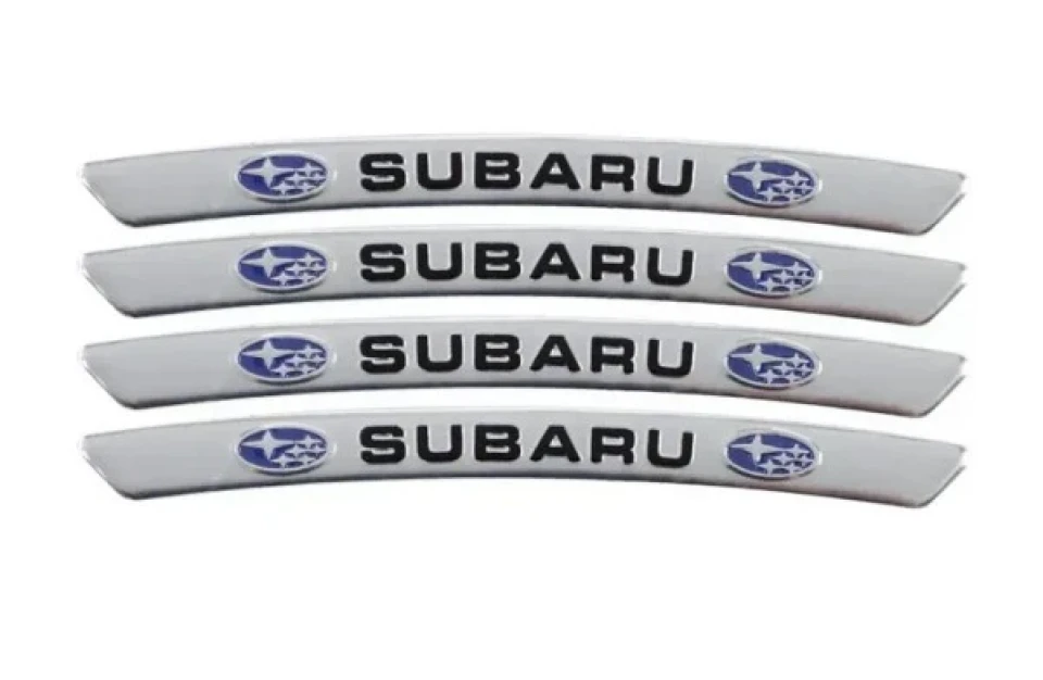 Емблема обода колеса SUBARU (на скотчі) 4шт хром