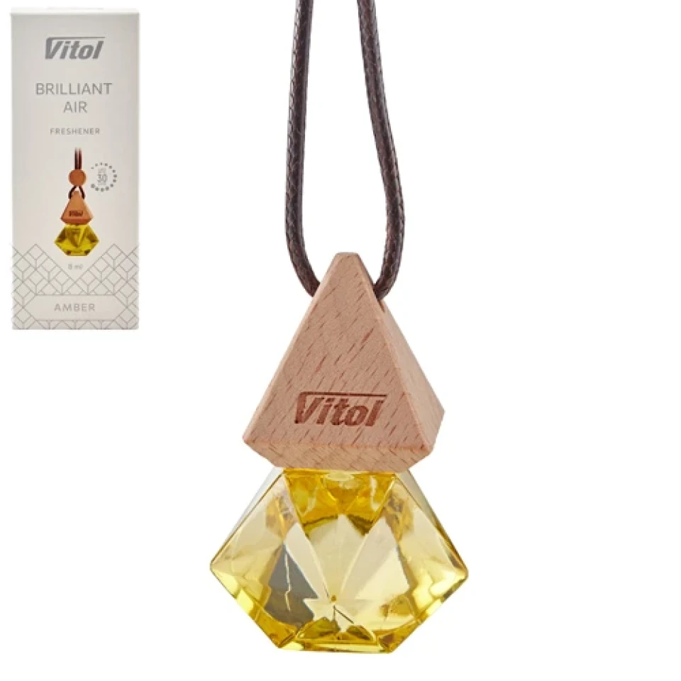 Ароматизатор воздуха жидкий подвесной Vitol Brilliant Air Amber 8мл (Янтарь)