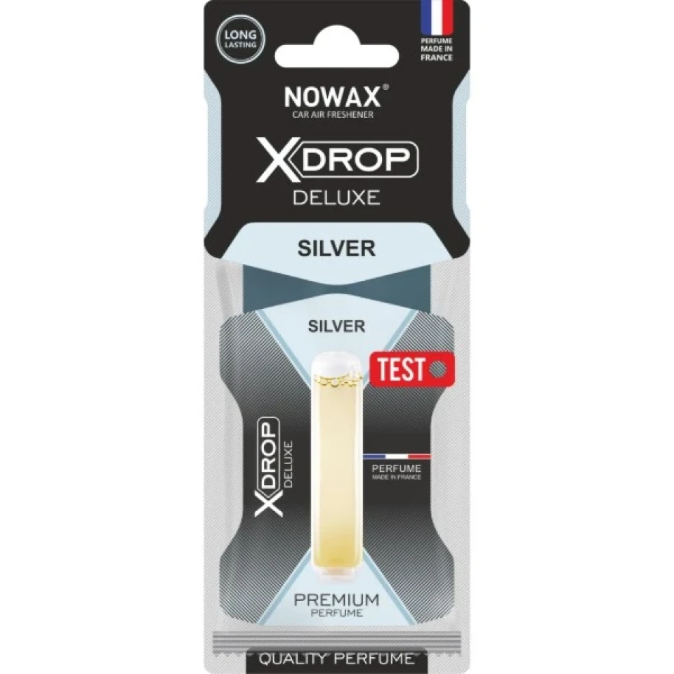 Ароматизатор воздуха целлюлозный с капсулой подвесной Nowax X Drop Deluxe Silver (Серебро)